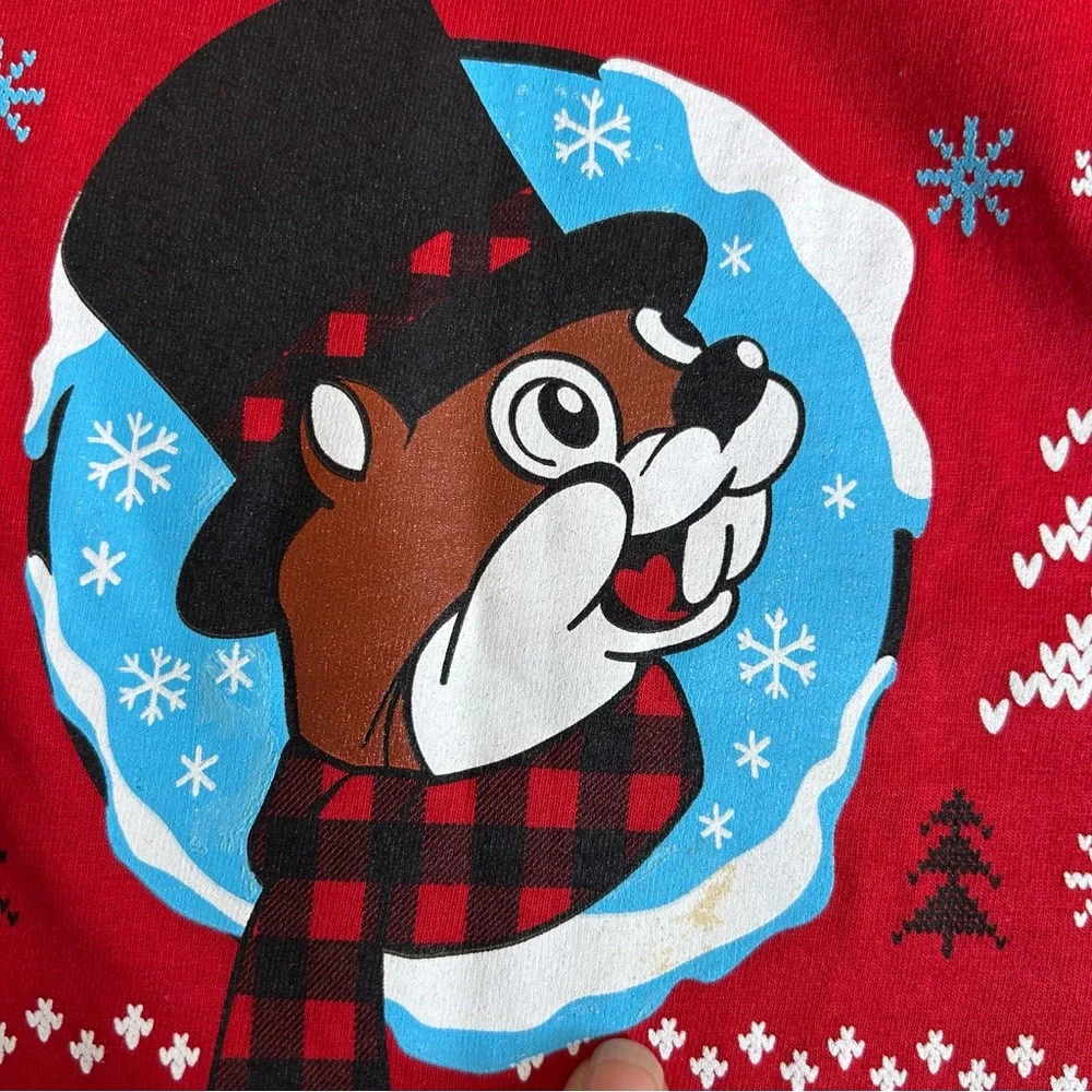 Buc-ee's Beaver Christmas Youth T-Shirt Worth Melting For Graphic Print Size YXS